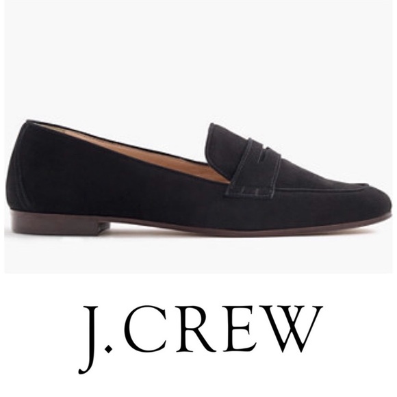 Black Suede Classic Penny Loafers